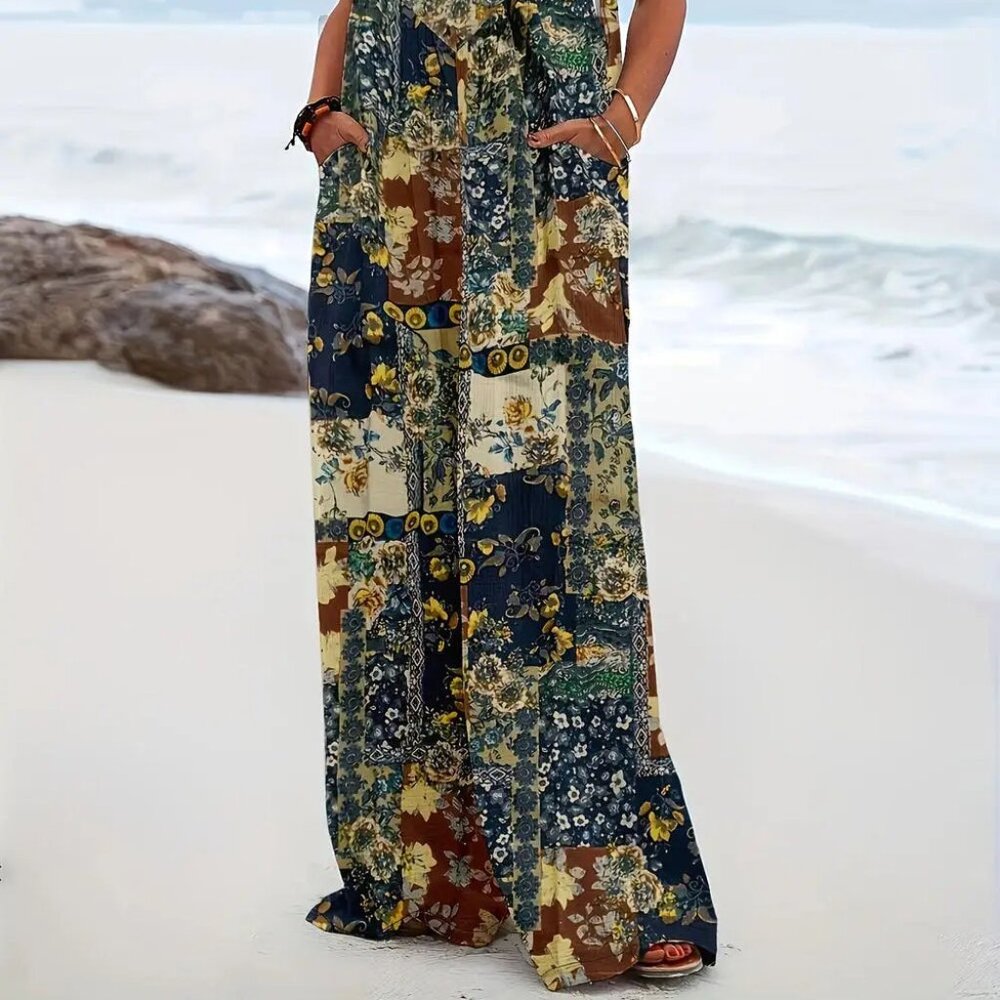 LADIES PATCHWORK JUMPSUIT NWT - Picture 5 of 8